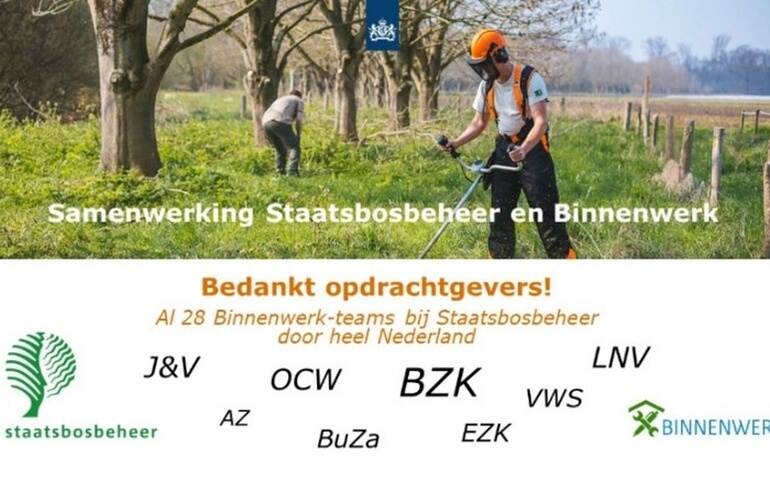 Samenwerking Staatsbosbeheer en Binnenwerk